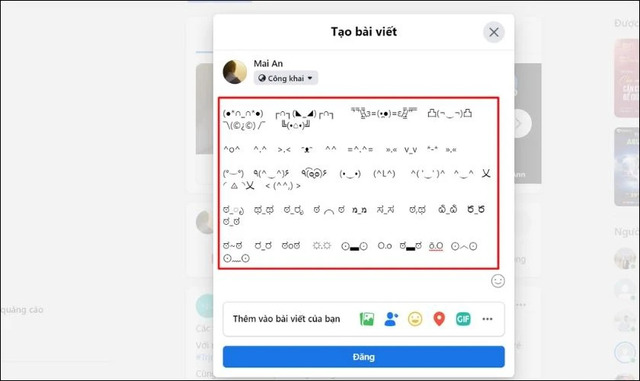 Kí tự đặc biệt Fb được ứng dụng trong nhiều tình huống